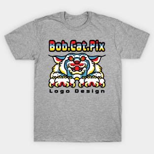 Bob.Cat.Pix Logo Design T-Shirt